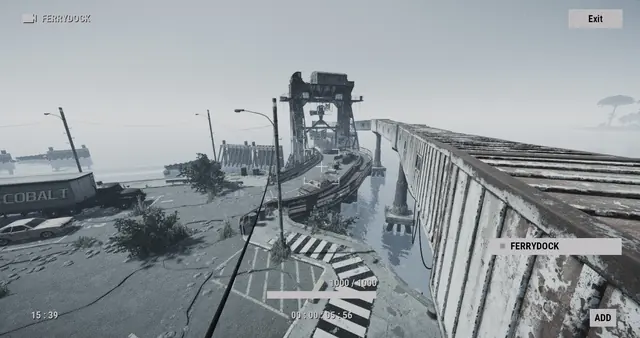 FERRYDOCK camera, Ferry Terminal: the dock gantry and the raised walkway over the water