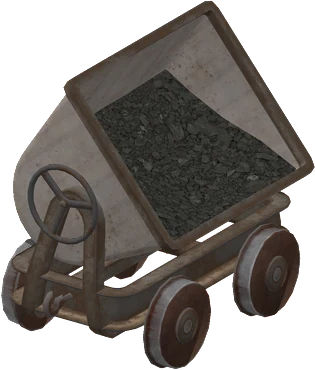 The Minecart in Rust, drawn from the game's own model