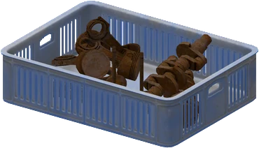 The Vehicle Parts Crate in Rust, drawn from the game's own model