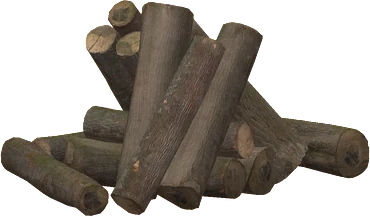 The Wood pile in Rust, drawn from the game's own model